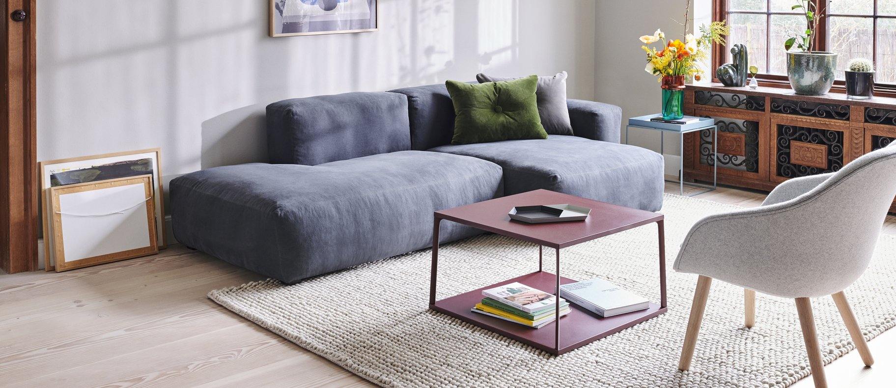 HAY Peas gulvtæppe, Medium grey - 140x200 cm. - Bahne